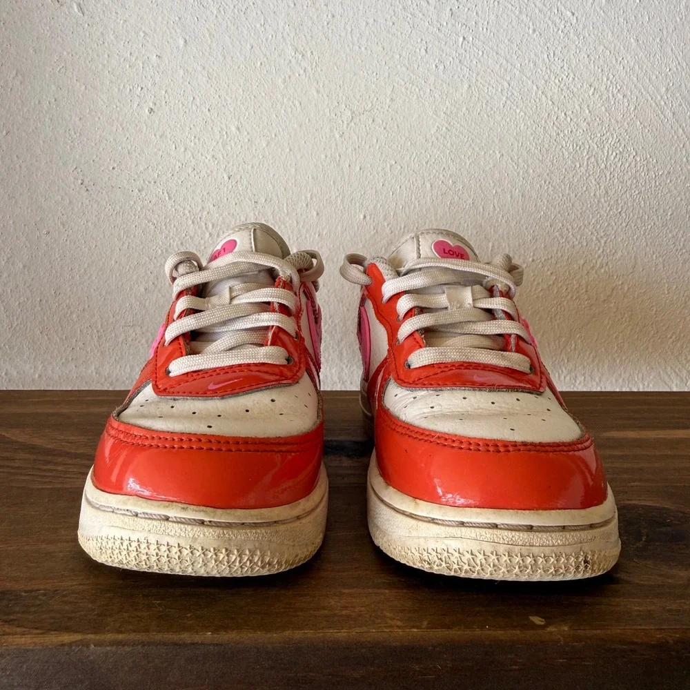 Nike Air Force 1 LV8 1 Valentines Day Kids Sneakers Pink Red FD1033-600 Size 10C